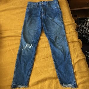 Distressed Madewell high-rise skinny denim jeans